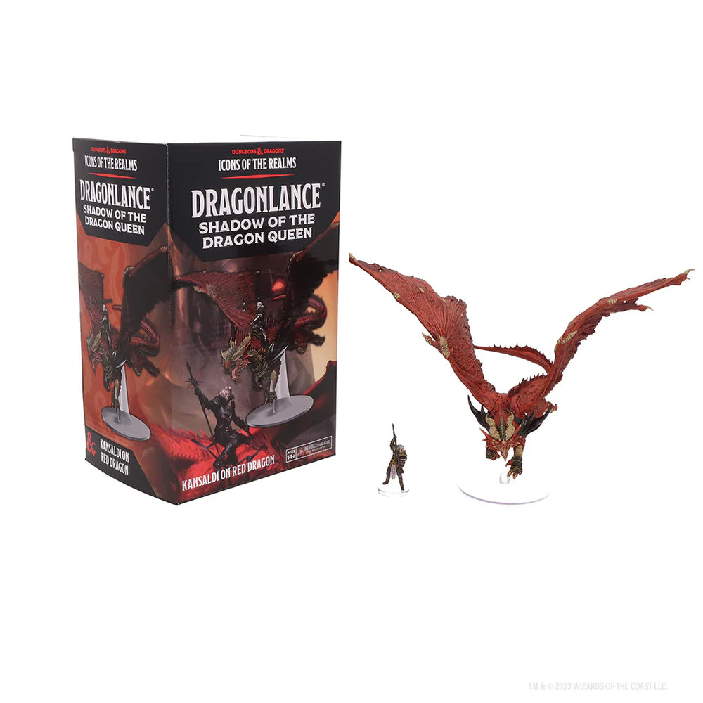 D&D Miniature - Dragonlance Kansaldi on Red Dragon