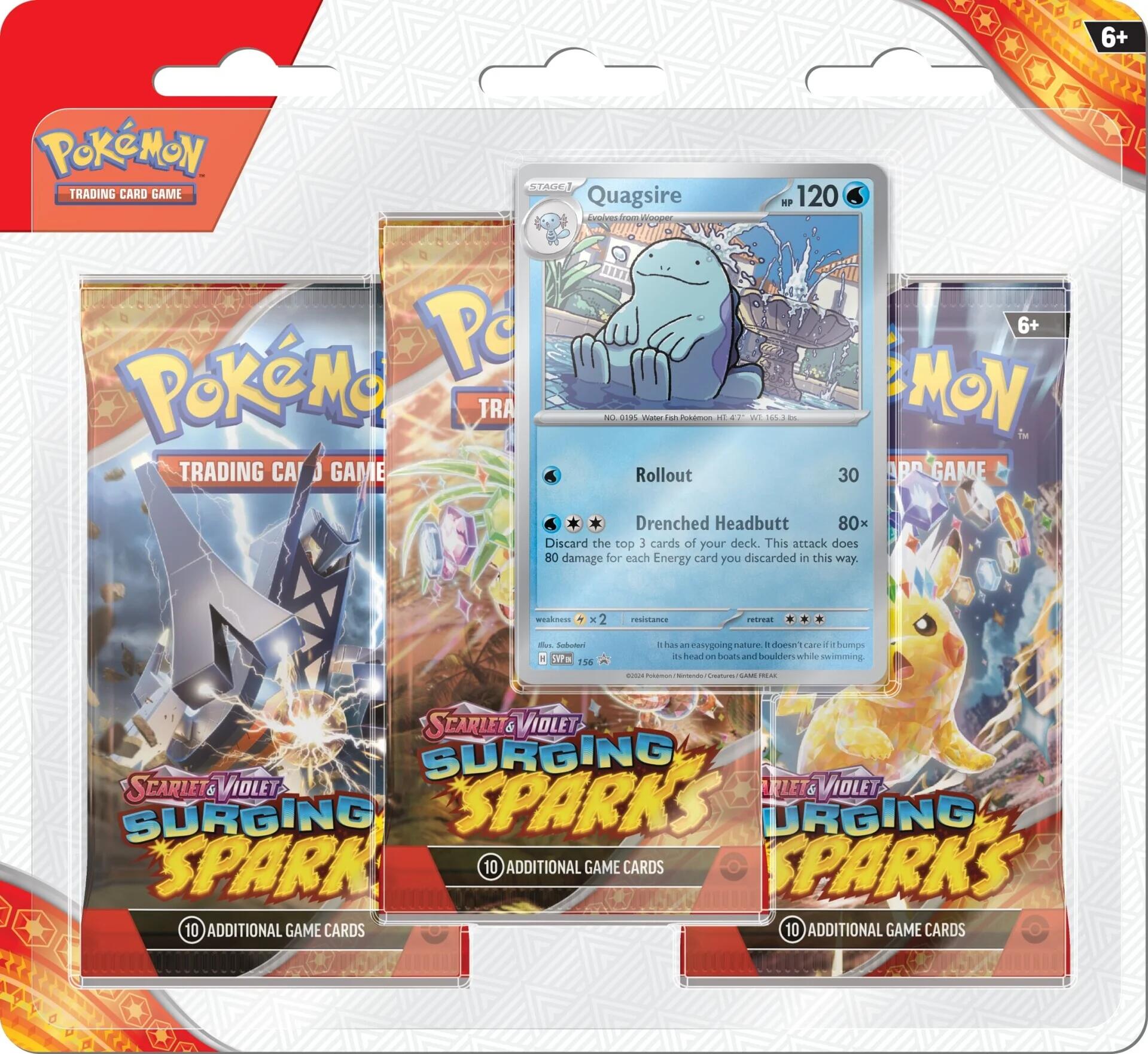 *PRE ORDER* Scarlet & Violet: Surging Sparks - 3 Pack Blisters (Quagsire)