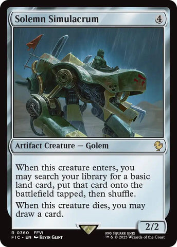 Solemn Simulacrum (Surge Foil) [FINAL FANTASY Commander]