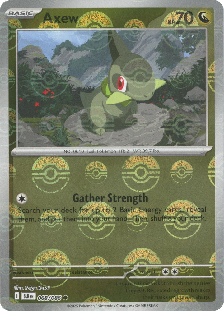 Axew (068/086) (Poke Ball Pattern) [Scarlet & Violet: Black Bolt]