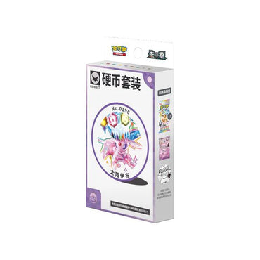 Pokemon TCG Chinese Terastal Gathering Coin Set w/ Booster Pack & Promo - Espeon