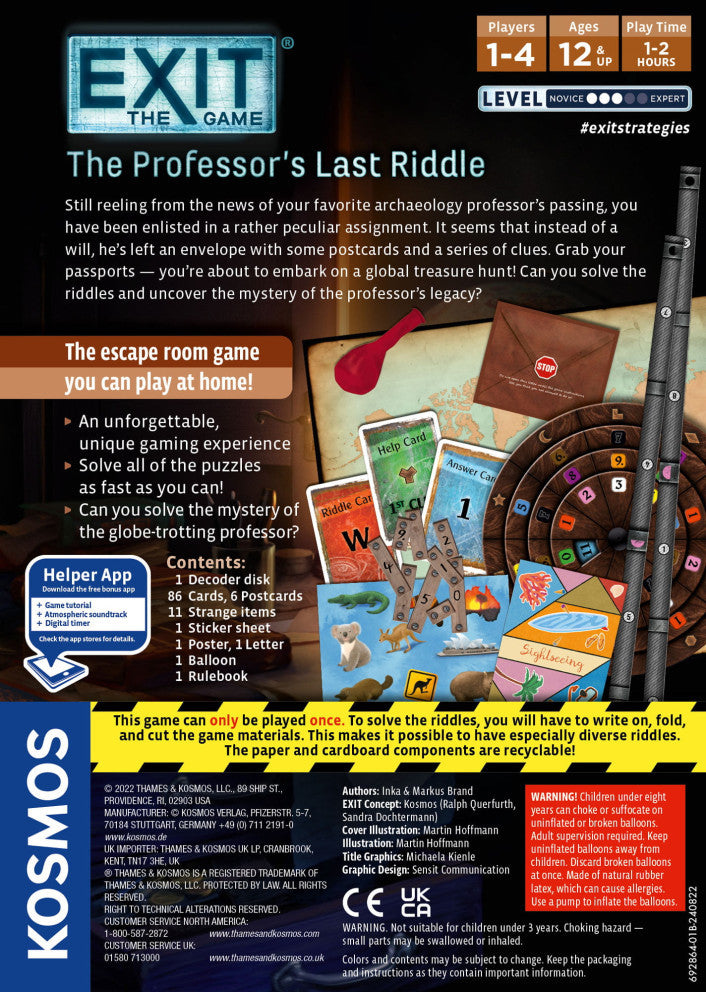 Exit The Game - The Professor's Last Riddle