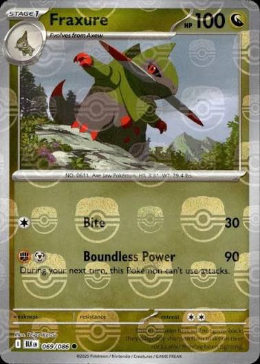 Fraxure (069/086) (Master Ball Pattern) [Scarlet & Violet: Black Bolt]