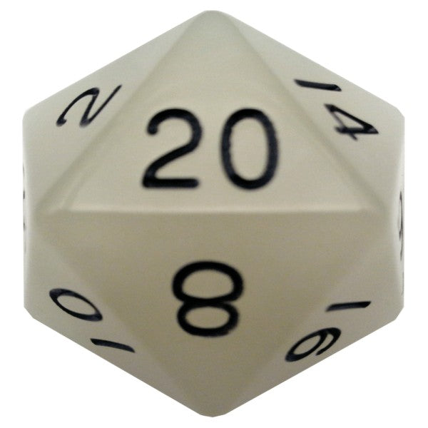 MDG – Mega Acrylic d20: Glow Clear