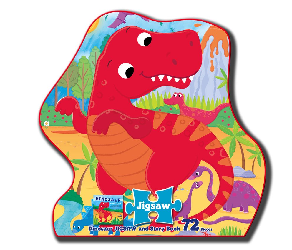 Dinosaur Jigsaw and Story Book