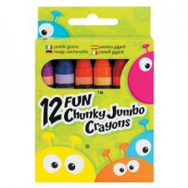 12 Fun Chunky Jumbo Crayons
