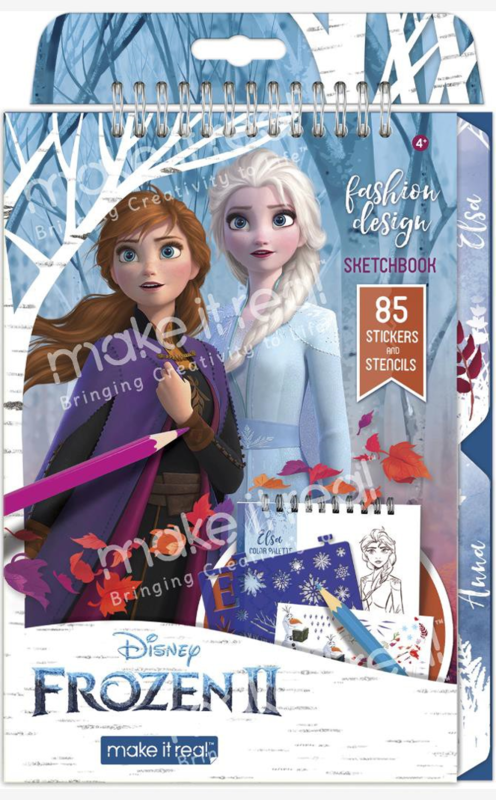 Disney Frozen 2 Fashion Design Sketch Book