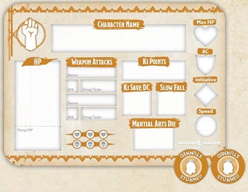 D&D Token Set - Monk