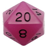 Mega Acrylic d20: Glow Purple