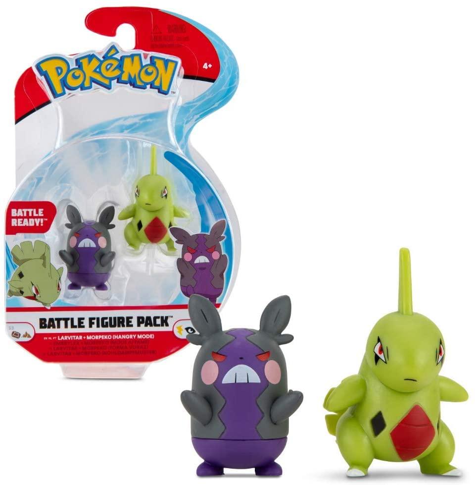 Pokemon Battle Figure - Larvitar + Morpeko (Hangry Mode)