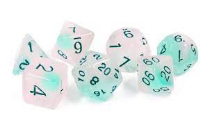 Dice Set - Frosted Glowworm