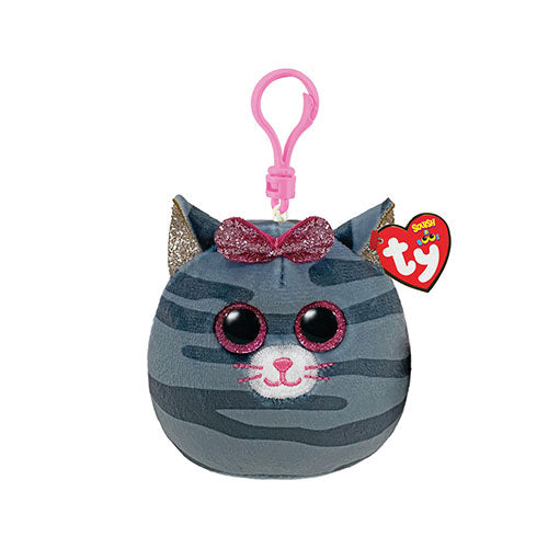 Ty Beanies Squishy Beanies Mini Clip-On  KIKI the Grey Tabby Cat