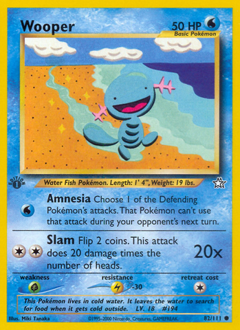 Wooper (82/111) [Neo Genesis 1st Edition]