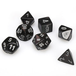 Chessex 7-Die Polyhedral Set -  Borealis (smoke/silver)