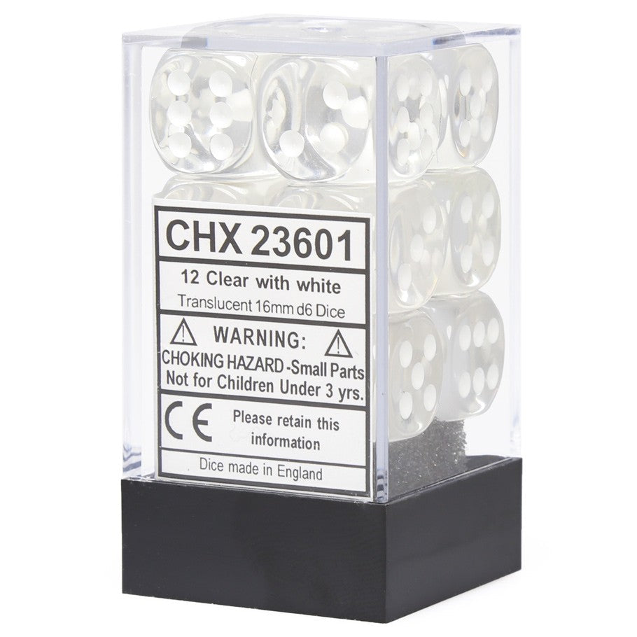 Chessex 12-Die Set - Translucent