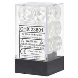 Chessex 12-Die Set - Translucent