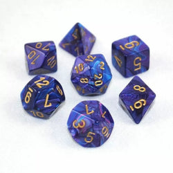 Chessex 7-Die Polyhedral Set - Lustrous (Purple/Gold)