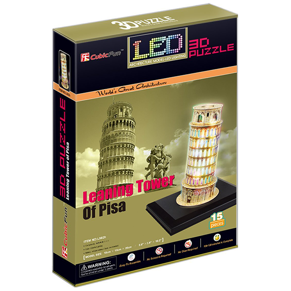 LED 3D Puzzle - Leaning Tower of Pisa