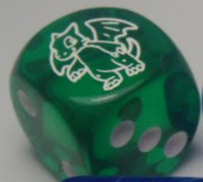 Set of 4x Card Merchant Dice - Green