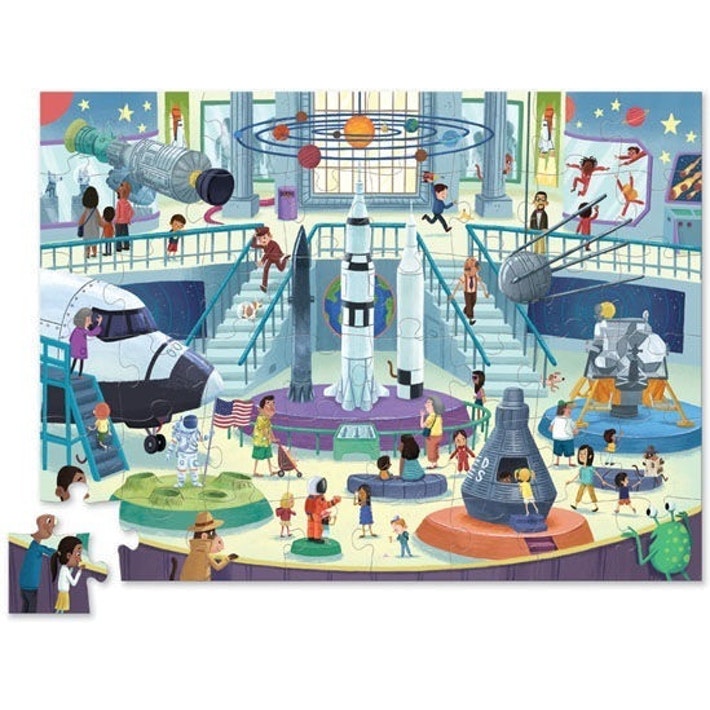 Crocodile Creek - Day at the Museum Space Puzzle 48pc