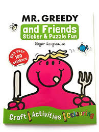 Mr. Greedy and friends sticker & puzzle fun