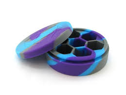 Silicone Round Dice Case: Purple/Grey/Light Blue