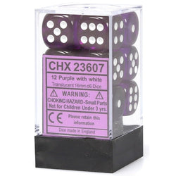 Chessex 12-Die Set - Translucent
