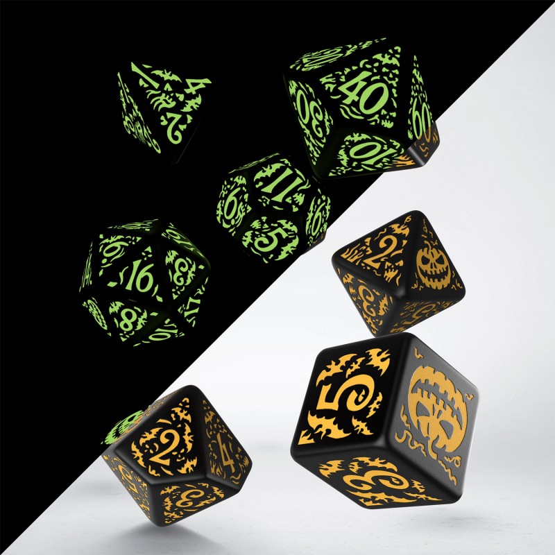 Halloween Pumpkin - Jack O’Lantern Dice Set (Glow in the Dark)