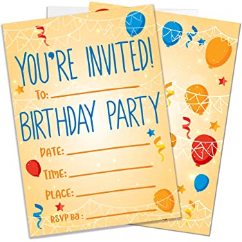 Party Invites w/ envelope