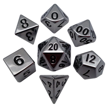 Metal Dice: Silver16mm Poly Set