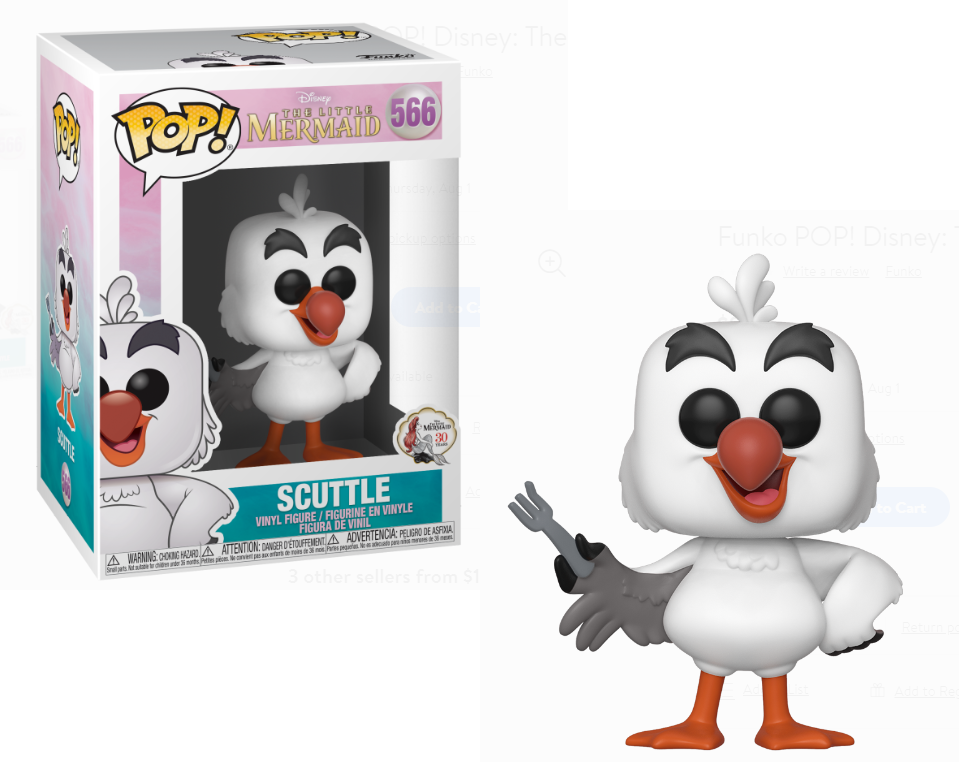 Little Mermaid - Scuttle (w/ Fork) Pop! 566